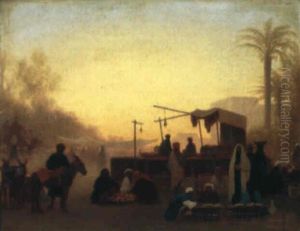Marche Au Caire, Egypte by Charles Theodore Frere