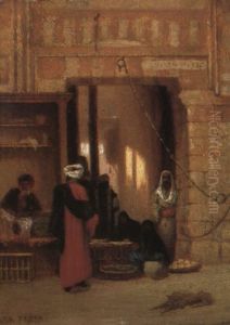 In The Souk by Charles Theodore Frere