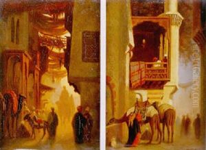 Street Scenes In Cairo by Charles Theodore Frere