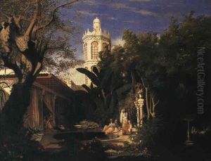 Piger Og Birn I En Haremshave by Charles Theodore Frere