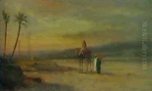 La Sentinelle Armee Et Les Villageois by Charles Theodore Frere