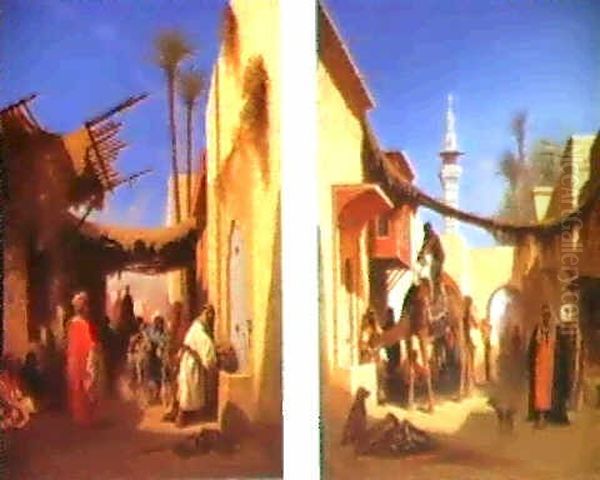 Street In Damascus And Street In Cairo: A Pair Of Paintings - view 1