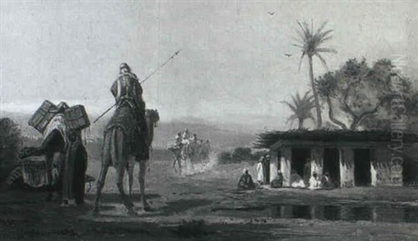 Arabs Resting By An Oasis - view 1