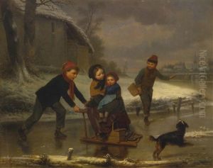 On The Ice by Pierre Edouard Frere