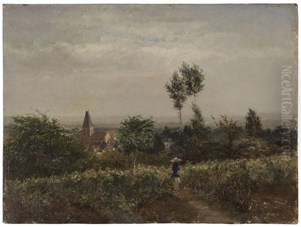 Figure In A Field Of Flowers - view 1
