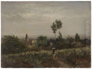 Figure In A Field Of Flowers by Pierre Edouard Frere