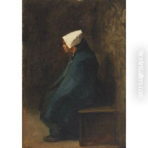 Peasant Woman At Royale by Pierre Edouard Frere