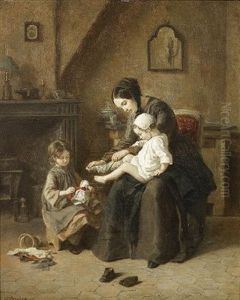 Getting Dressed by Pierre Edouard Frere