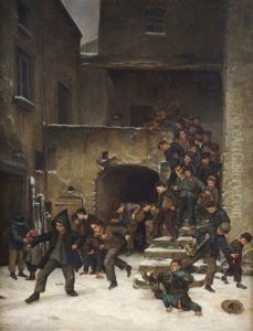 Boys Going Out Of School by Pierre Edouard Frere