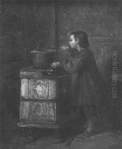 Tending The Pot by Pierre Edouard Frere
