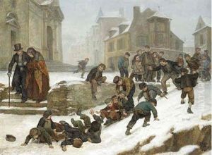 La Glissade by Pierre Edouard Frere