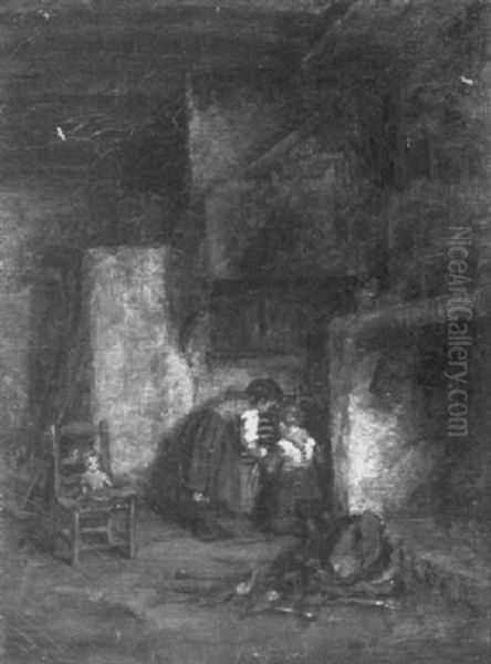 Playing By The Fireside - view 1