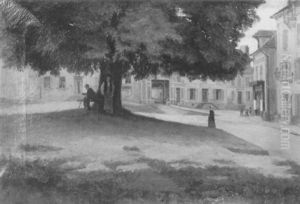 Shade Tree In The Village Park