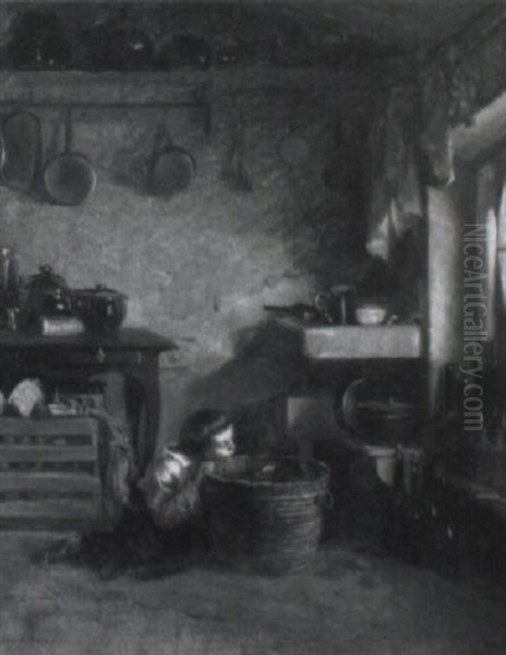 A Young Boy In The Kitchen - view 1