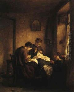 Making The Trousseau by Pierre Edouard Frere