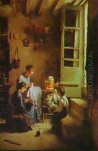 A Family Scene In An Interior A Family Scene In An Interior