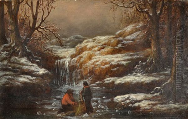 Ice Fishing In The Passaic River - view 1
