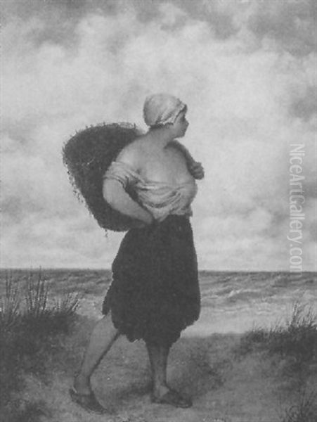 Peasant Woman On A Beach - view 1