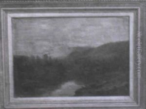 Mountainous River Scene by William Charles Anthony Frerichs