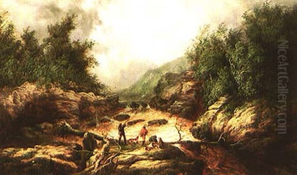 Shooting Birds In A River Gorge - view 1