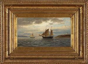 Fischerboot Vor Der Kuste by Richard Fresenius