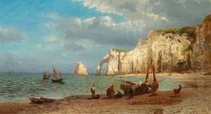 View Of The Cliffs At Etretat In Normandy