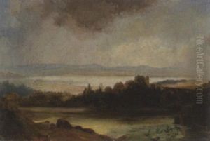 Landschaft Mit See Nach Einem Gewitter by Richard Fresenius