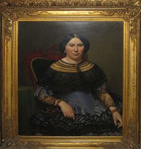 Portret Van Een Dame by Jean-Baptiste Fresez