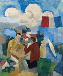 La Conquete De L'air, Avec Deux Personnages by Roger de La Fresnaye