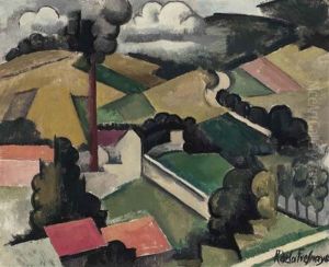 La Cheminee D"usine by Roger de La Fresnaye