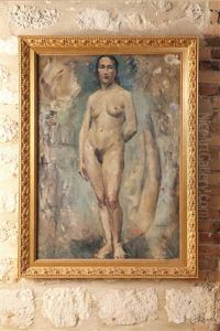 Nu Sur Fond Vert Et Etude De Bras by Roger de La Fresnaye