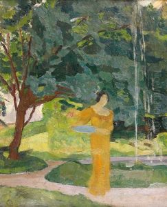 Femme Dans Un Paysage by Roger de La Fresnaye