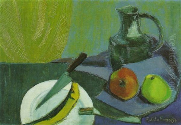 Stilleben Mit Melone, Apfeln Und Henkelkrug - view 1