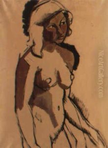 L'italienne, De Trois-quarts Regardant Vers La Droite by Roger de La Fresnaye