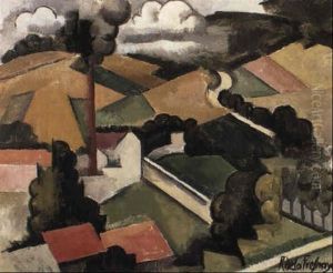 La Cheminee D'usine (paysage De Meulan) by Roger de La Fresnaye
