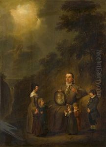 Johann Jakob Waser Zeigt Seinen Kindern Ein Bild Der Verstorbenen Mutter