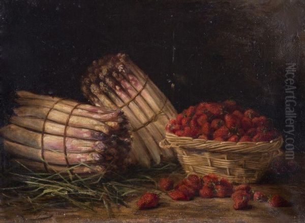 Nature Morte Aux Asperges Et Aux Fraises - view 1