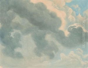 Wolkenstudie Mit Aufziehenden Gewitterwolken
