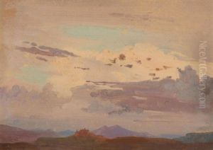 Wolkenstudie Bei Einsetzender Dammerung