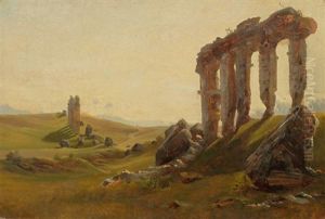 Campagnalandschaft Mit Ruinen Bei Rom