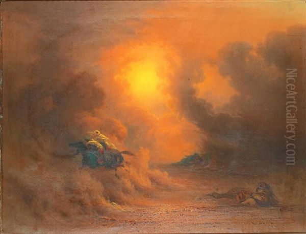 Sandstorm Vid Gize - Ridande Beduiner - view 1