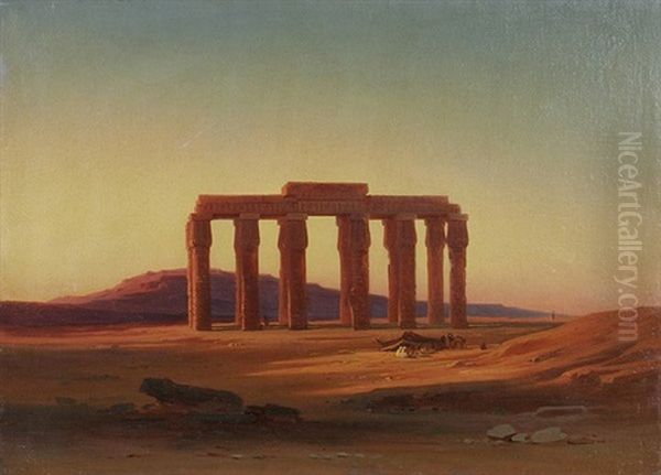 Blick Auf Die Ruine Des Hermopolis Magna Tempels In Agypten - view 1
