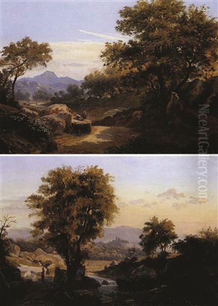 Vedute Con La Campagna Romana (pair) - view 1