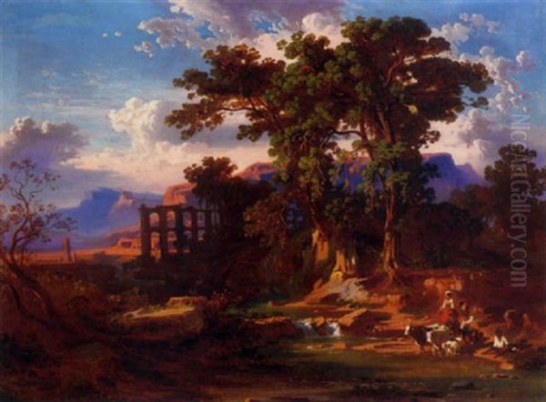 Travellers In The Roman Campagna - view 1