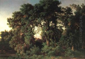 Baumgruppe Bei Grotta Ferrata by Johann Jakob Frey