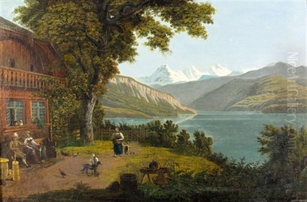 Thunersee Mit Jungfraugruppe - view 1