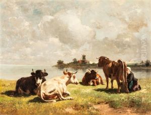 Landschaft Mit Kuhen