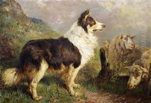Der Wachter. Ein Hutehund Bewacht Die Herde
