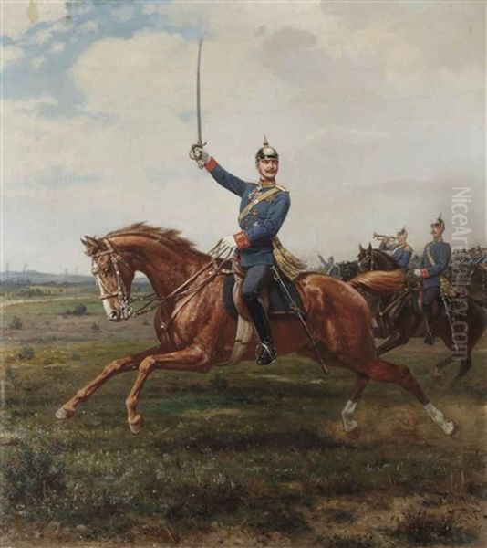 Lieutenant Kunz Von Katzler On Horseback - view 1