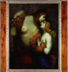 Flora Mit Blumengirlande by Adolf Frey-Moock